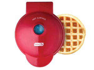 Dash DMW001RD, Mini Waffle Maker Machine for Individuals, Paninis, Hash Browns, & Other On the Go Breakfast, Lunch, or Snacks, with Easy to Clean, Non-Stick Sides, 4 Inch, Red