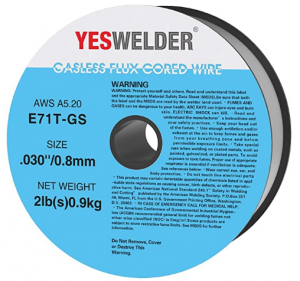 YESWELDER Flux Core Gasless Mig Wire, Mild Steel E71TGS.030-Diameter, 2-Pound Spool