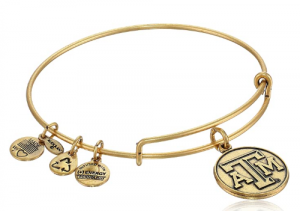 Alex and Ani University of Texas A&M Expandable Rafaelian Gold-Finish Wire Bangle Bracelet