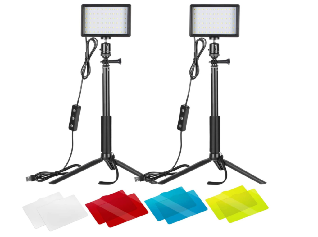 Neewer 2-Pack Dimmable 5600K USB LED Video Light