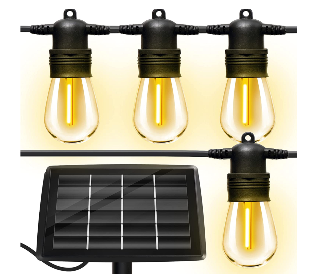 Baxstel Solar Outdoor String Lights with 15pcs Shatterproof Bulbs Review