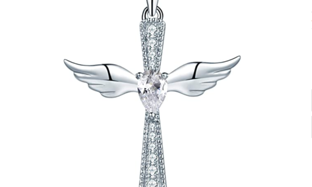 YL Cross Necklace 925 Sterling Silver Angel Wings Pendant Teardrop Cubic Zirconia Criss Jewelry Review